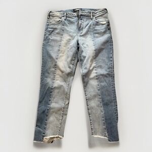 Silver Izzy Slim Crop Jeans Ankle Colorblocked Size 31x25